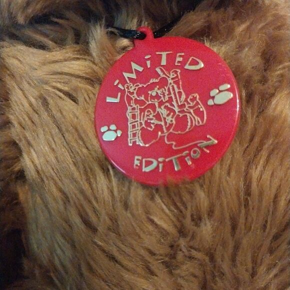 Vintage Centennial Build A Bear Brown Furry Plush Stuffie Medallion 2001 BAB 18" - Picture 13 of 16